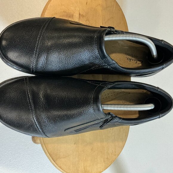 Clarks Black Leather Flats women’s size 12 - Picture 14 of 15